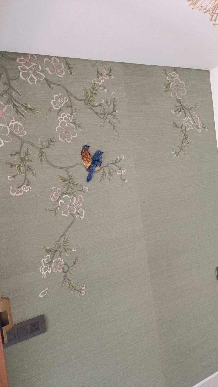 Botanical Bird Wallpaper — Detail, Kanpur